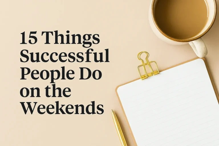 15 Things Successful People Do on the Weekends